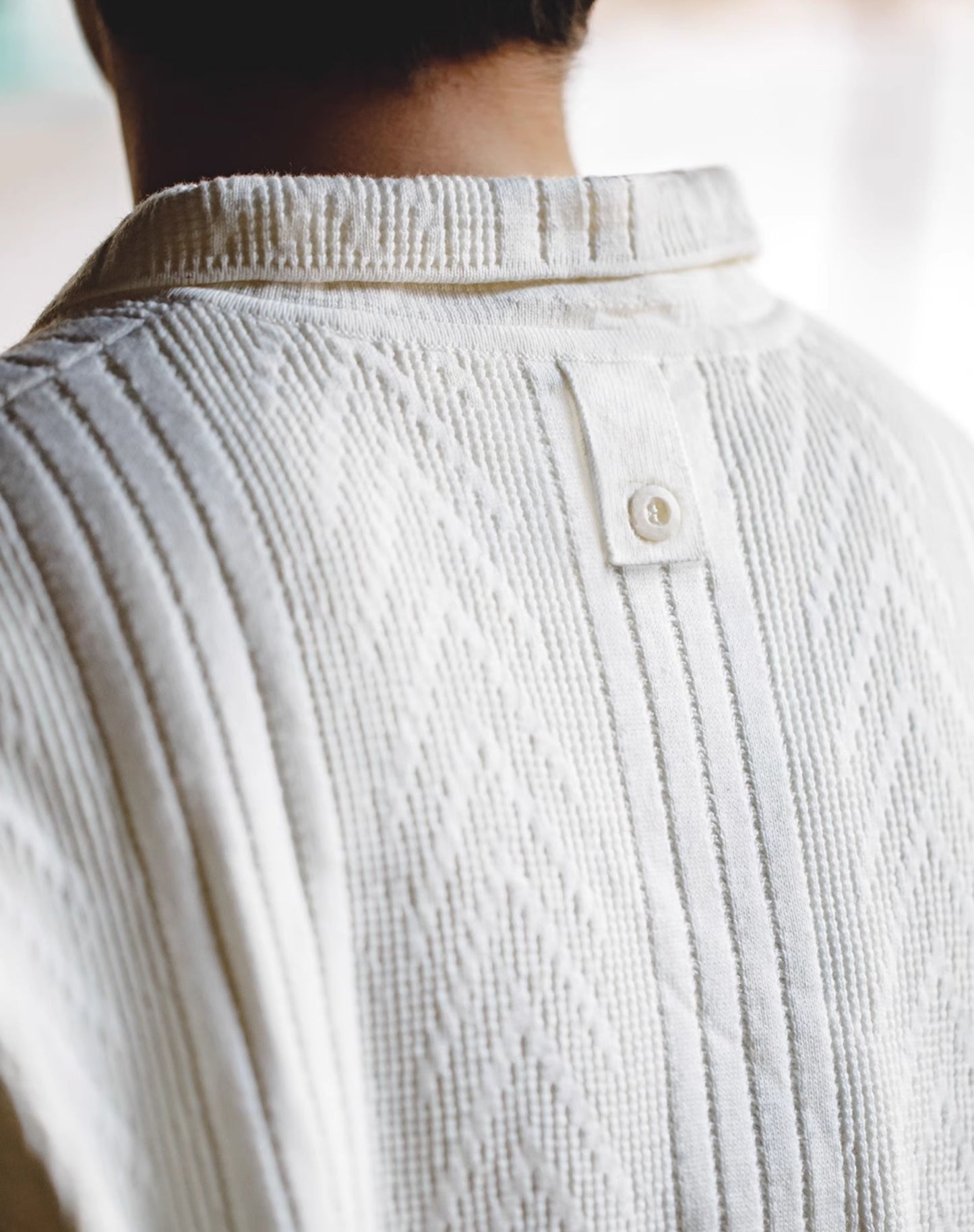 American Workwear Jacquard Knitted Polo Pullover Men's Sweater - Harmony Gallery