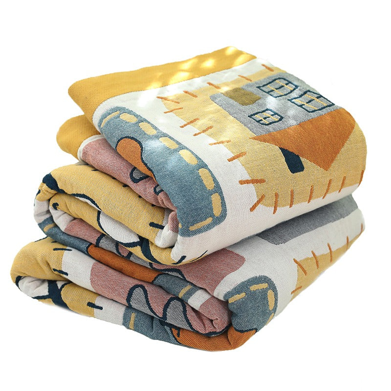 Pure Cotton Six-Layer Breathable Skin-Friendly Coverlet - Harmony Gallery