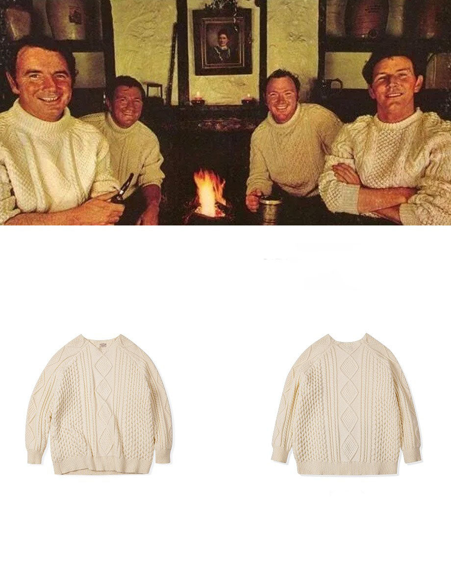 American Retro Cable Alain Fisherman Braided Twist Men's Sweater - Harmony Gallery