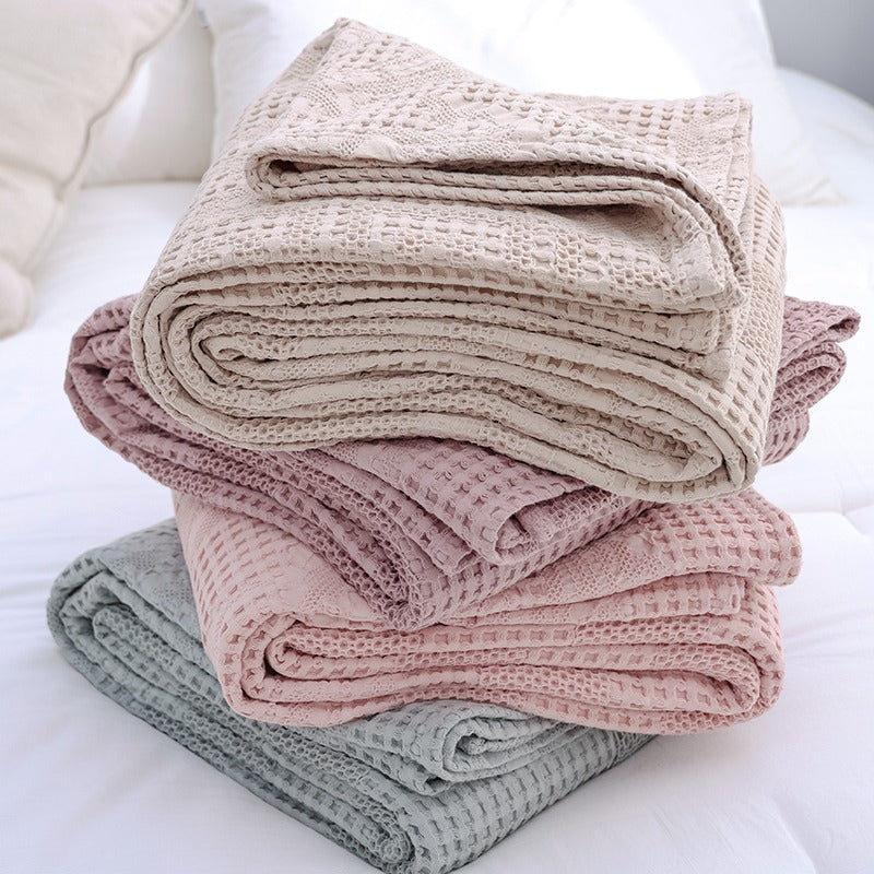 Waffle Summer Cotton Siesta Air Conditioning Coverlet - Harmony Gallery
