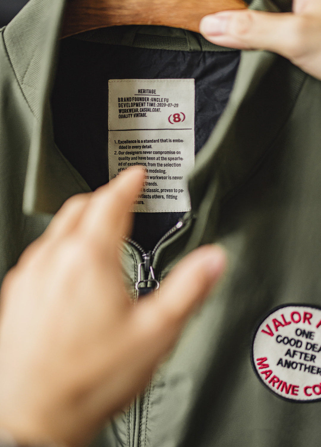 American Retro G8WEP Flight Short Standing Leading Thin Military Men's Jacket - Harmony Gallery