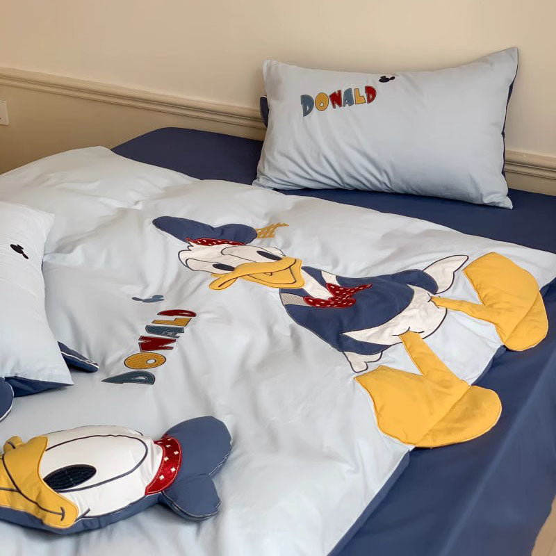 Disney Donald Duck Princess Daisy Washed Four-Piece Cotton Bed Set - Harmony Gallery