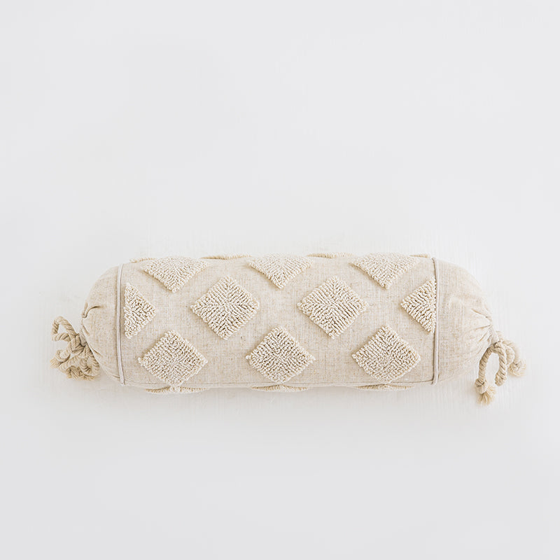 Cozy Cylindrical Candy Style Bohemian Chic Textured Lumbar Throw Pillow - Harmony Gallery