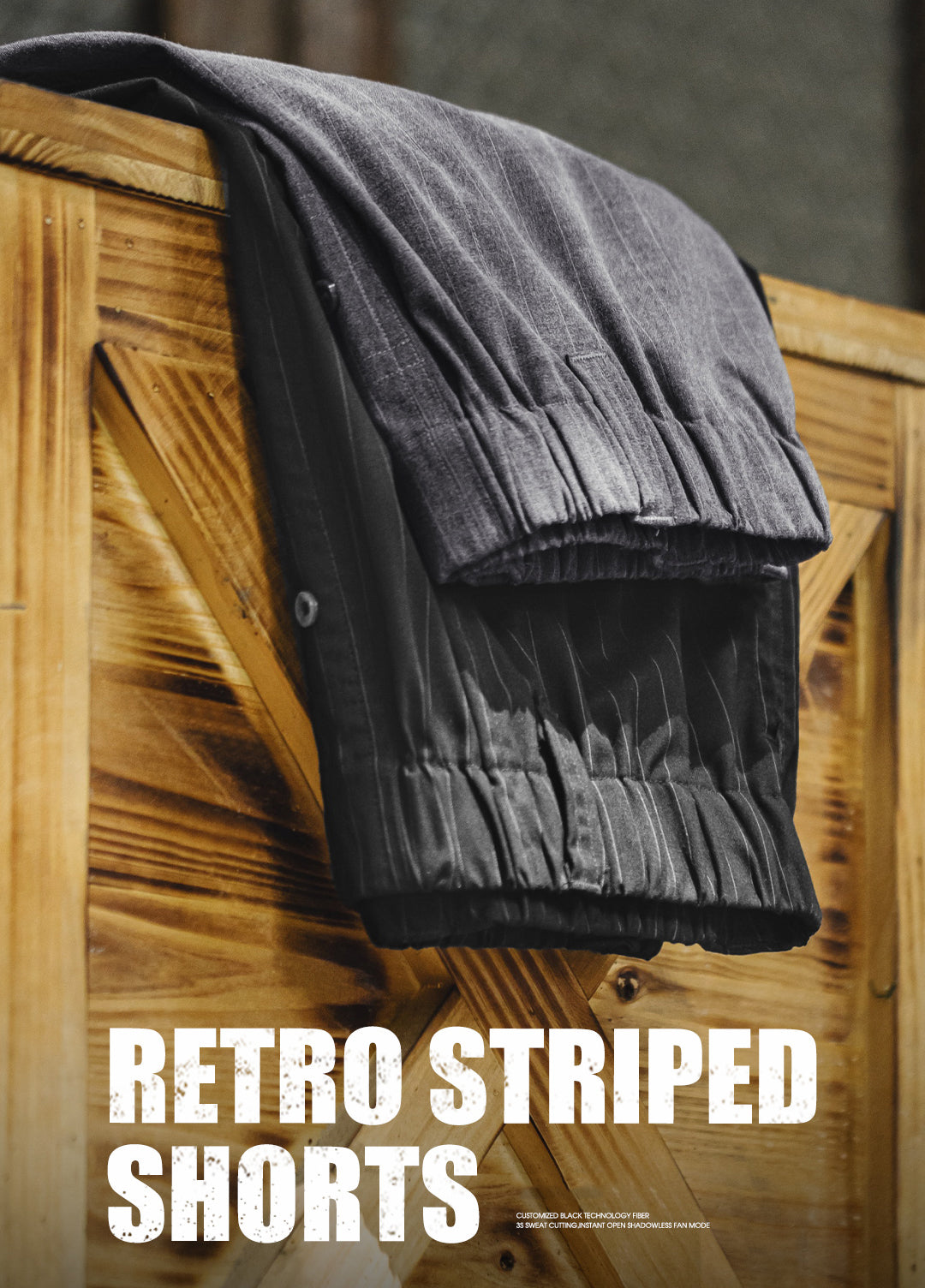 American Vertical Stripes City Boy Elastic Waist Straight Men's Shorts - Harmony Gallery