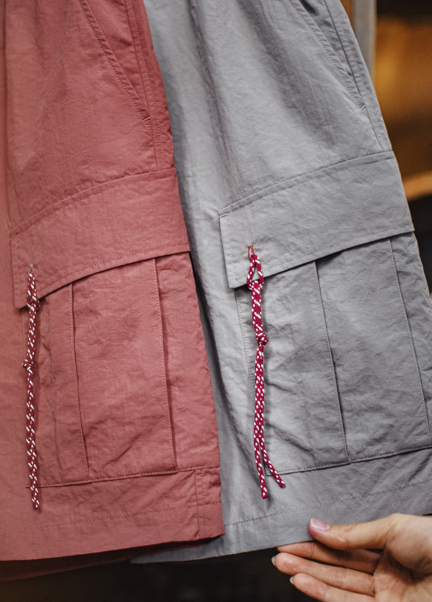 American Retro M65 Mountain Loose Straight Multi-Pocket Thin Men's Shorts - Harmony Gallery