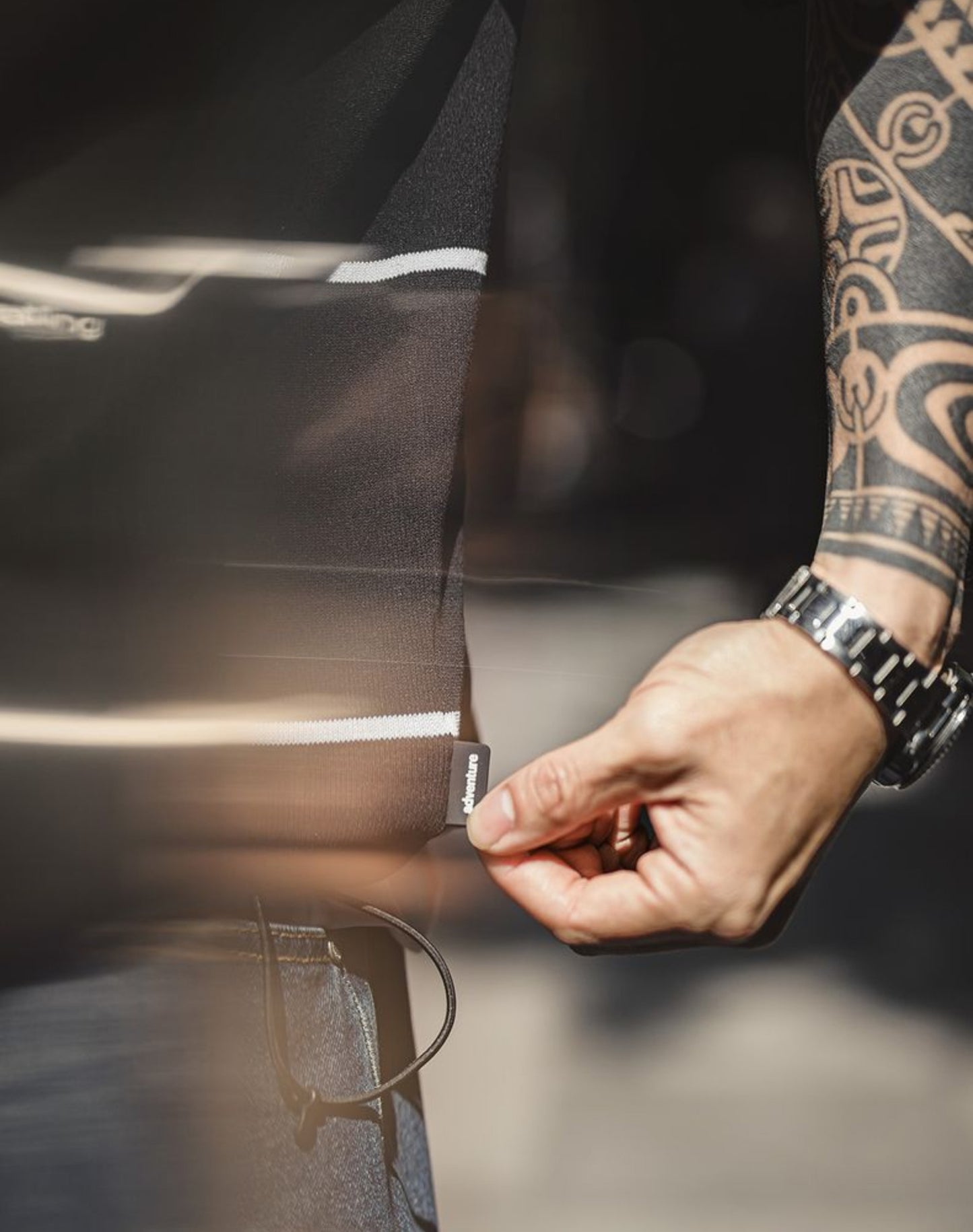 American Casual City Boy Black And White Contrast Striped Half-Sleeve Men's T-Shirt - Harmony Gallery