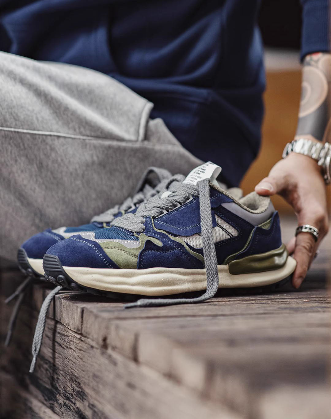 British Retro Dissolving Thick-Soled Running Men's Sports Shoes - Harmony Gallery