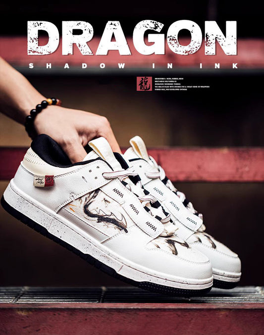 Retro Dragon Shadow Design Sports And Leisure Men's Casual Shoes