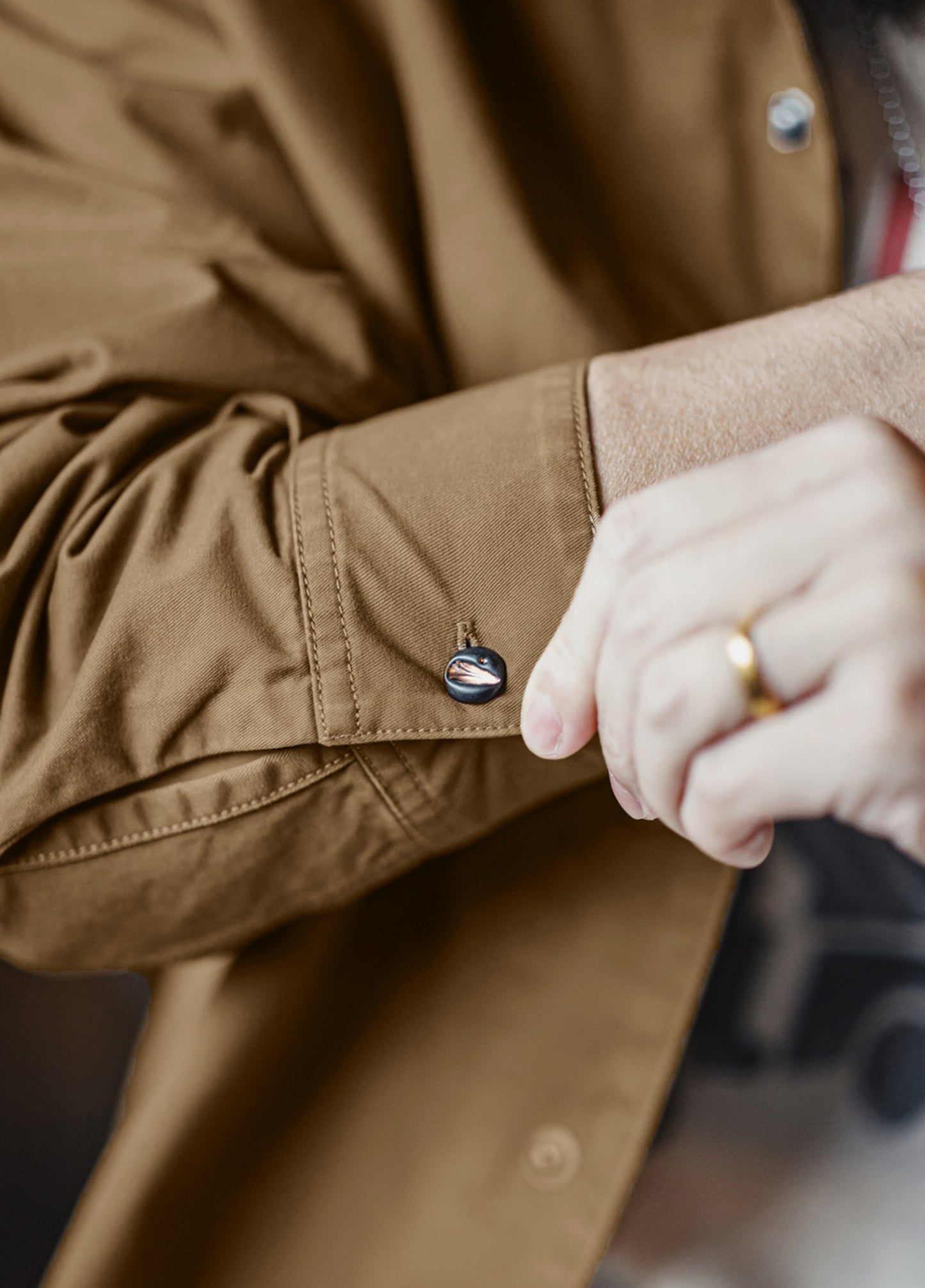 American Retro Printed Maillard Western Denim Pure Cotton Men's Shirt - Harmony Gallery