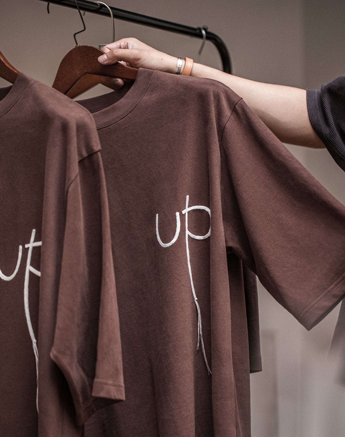 American Casual Letter Embroidery Cotton Loose Men's T-Shirt - Harmony Gallery