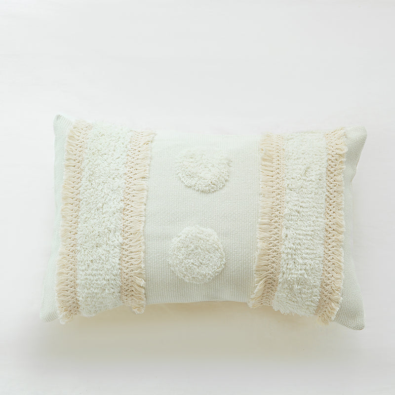 Bohemian Chic Black and Ivory Decorative Textured Throw Pillows - Harmony Gallery