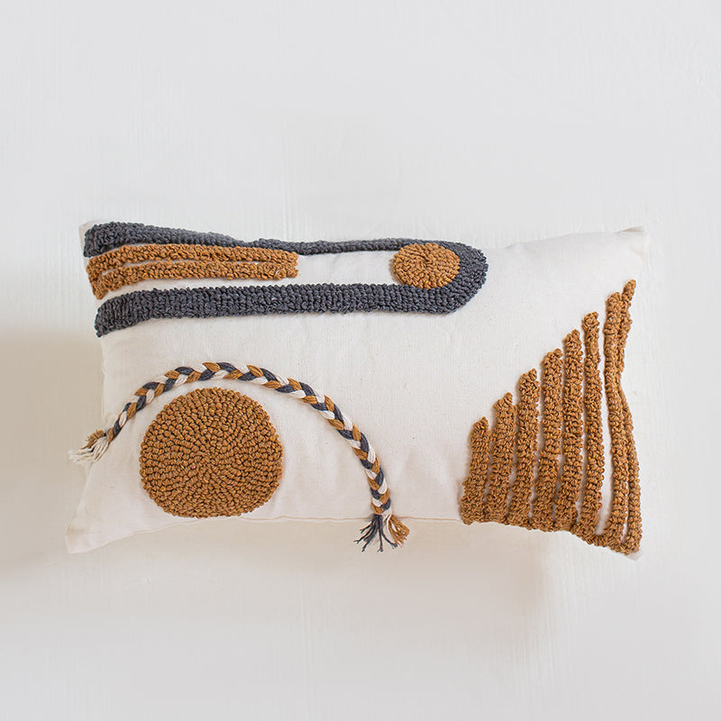 Sunset Medallion Circular Pattern Designer Throw Pillows - Harmony Gallery