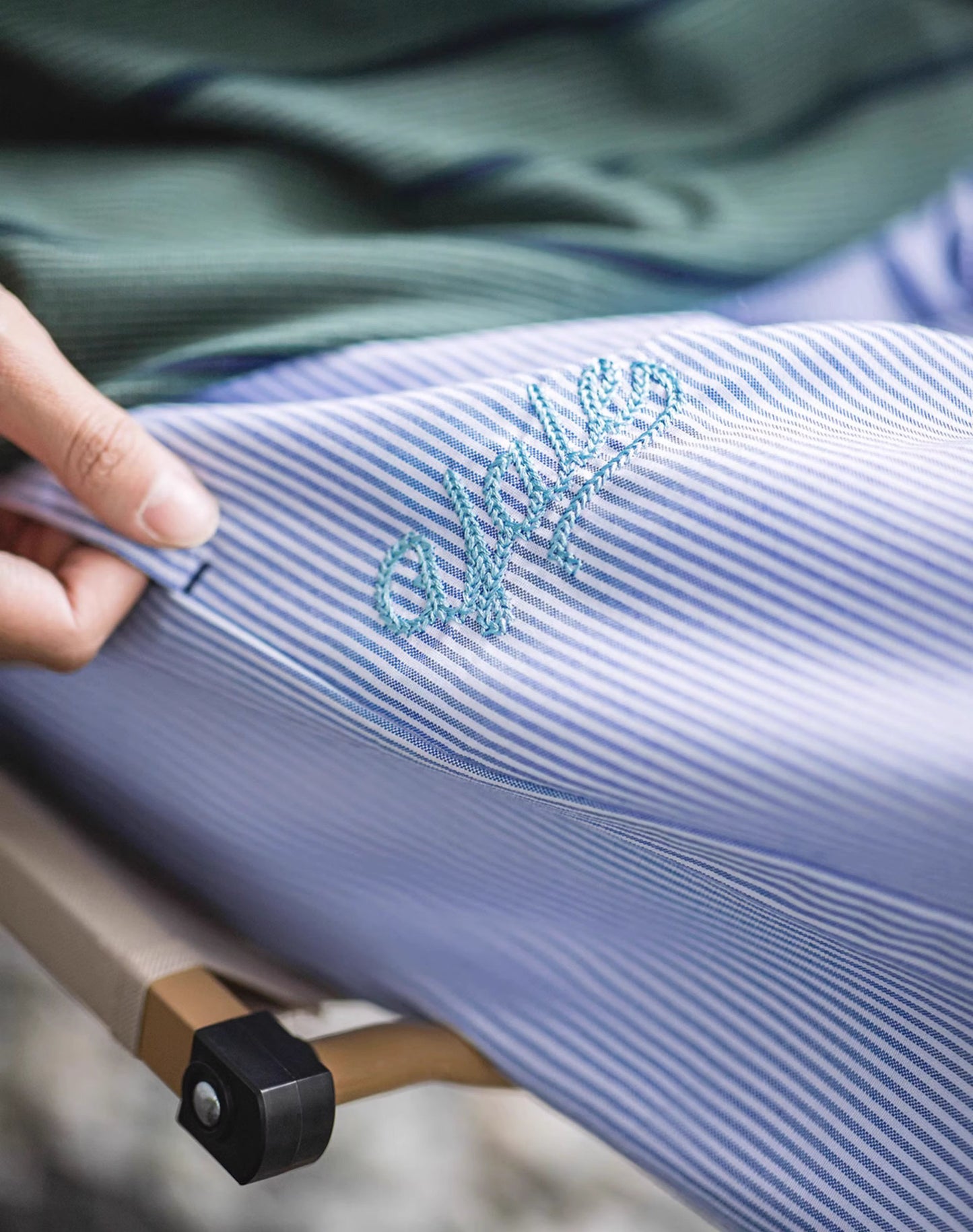 American Casual Striped Embroidered Straight-Leg Men's Shorts - Harmony Gallery