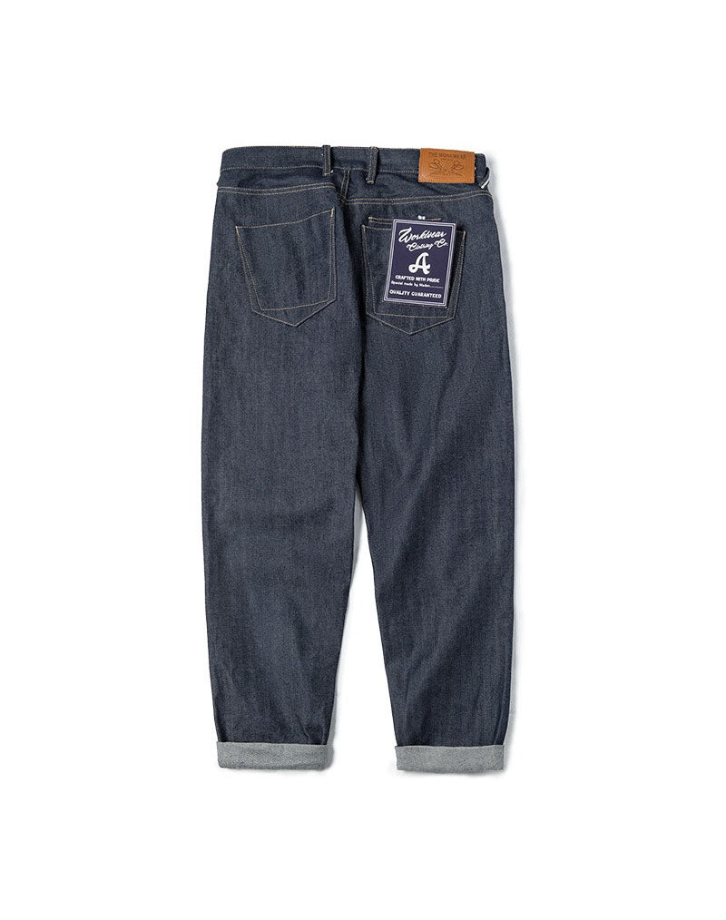 Tooling Retro Denim Straight Long Men's Jeans - Harmony Gallery