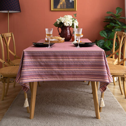 American Cotton Bohemian Ethnic Rectangular Dining Tablecloths - Harmony Gallery