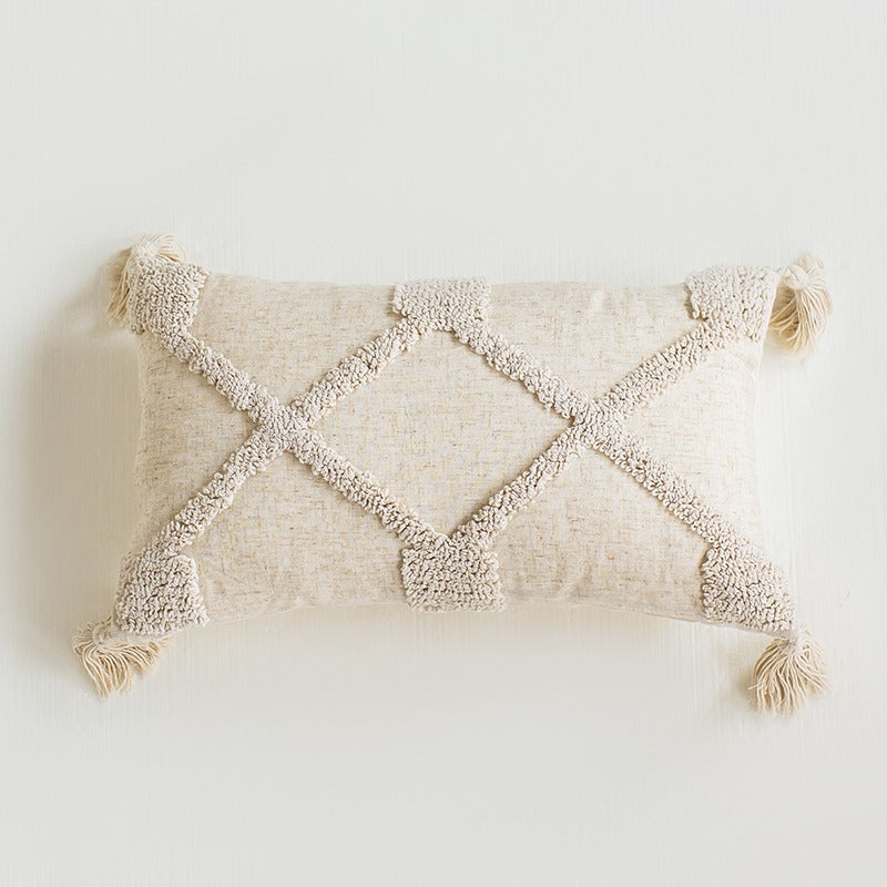 Ethnic Handmade Tassel Living Room Sofa Cushion - Harmony Gallery