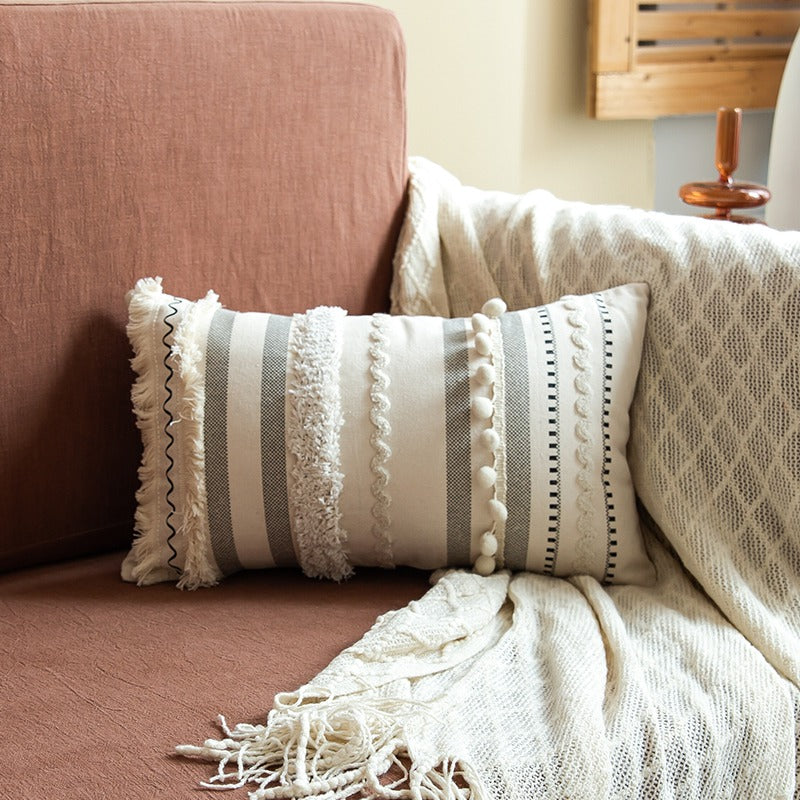 Indian Style Hand-Tufted Living Room Sofa Cushion Cover - Harmony Gallery