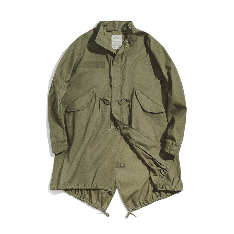 American Retro World War II M51 Fishtail Trench Men's Coat - Harmony Gallery