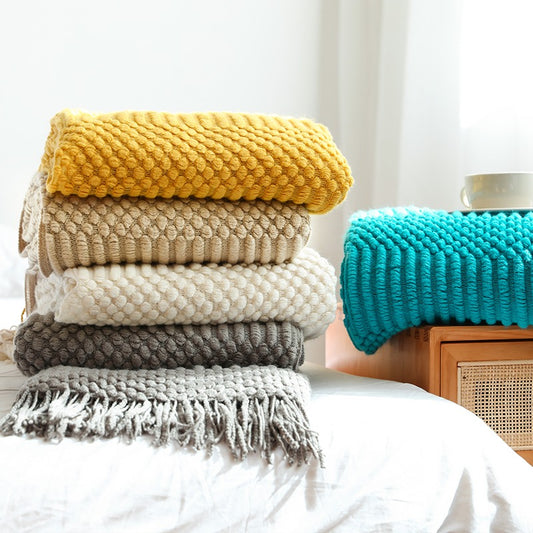 Multifunctional Nordic Style Decoration Sofa & Bed Blanket - Harmony Gallery