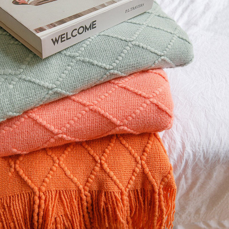 Four Seasons Knitted Nordic Style Sofa Decoration Blanket - Harmony Gallery