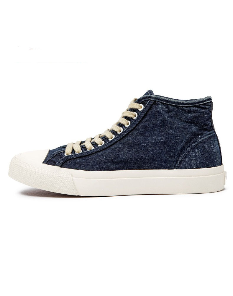 All-Match Casual Washed Denim High-Top Unisex Canvas Shoes - Harmony Gallery