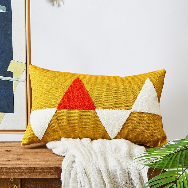 Nordic Cotton Towel Embroidery Living Room Sofa Cushion - Harmony Gallery