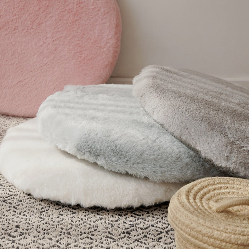 Foam Warm Rabbit Velvet Futon Round Chair Cushion - Harmony Gallery