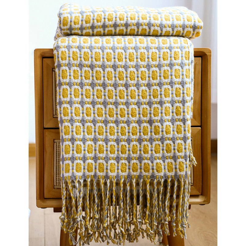 Multifunctional Knitted Nordic Style Sofa Decoration Blanket - Harmony Gallery