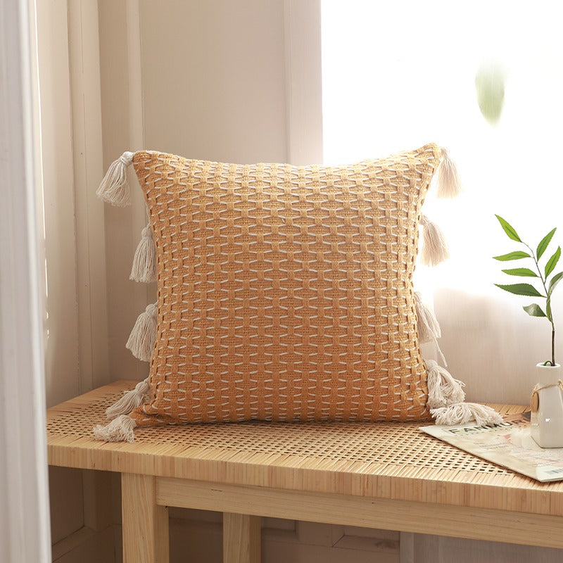Nordic Style Cotton Knitted Pillow Decoration Sofa Cushion - Harmony Gallery