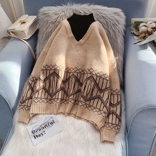 New Year Hot Western Style Loose Outer Wear Women's Sweaters - Harmony Gallery