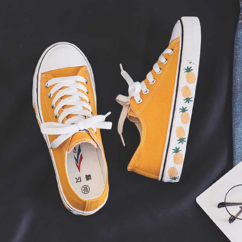 Pineapple Canvas Wild Students Casual Women's Shoes - Harmony Gallery