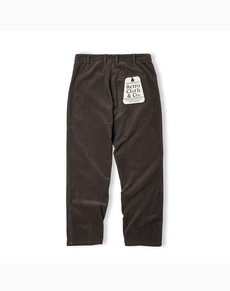 Retro Loose Corduroy Wide-Leg Straight Men's Trousers - Harmony Gallery