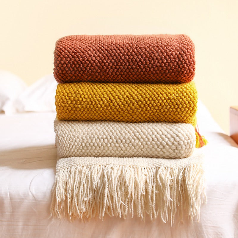 Multifunctional Four Seasons Knitted Decoration Sofa Blanket - Harmony Gallery