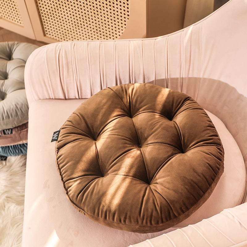 Velvet Thickened Warm Winter Round Chair Cushion - Harmony Gallery