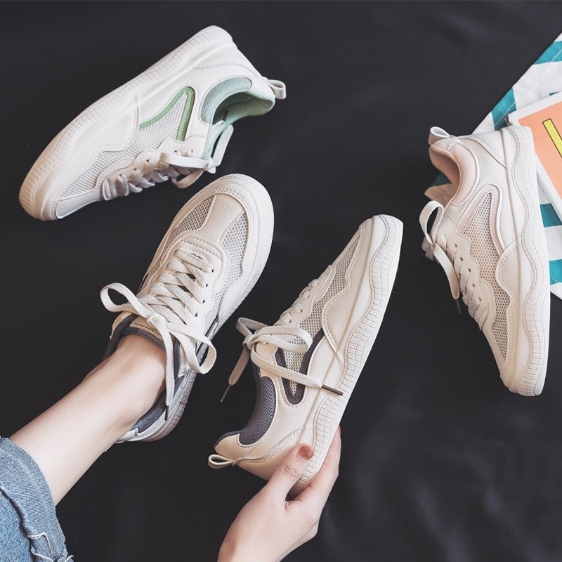 Breathable White Mesh All-Match Canvas Women's Shoes - Harmony Gallery