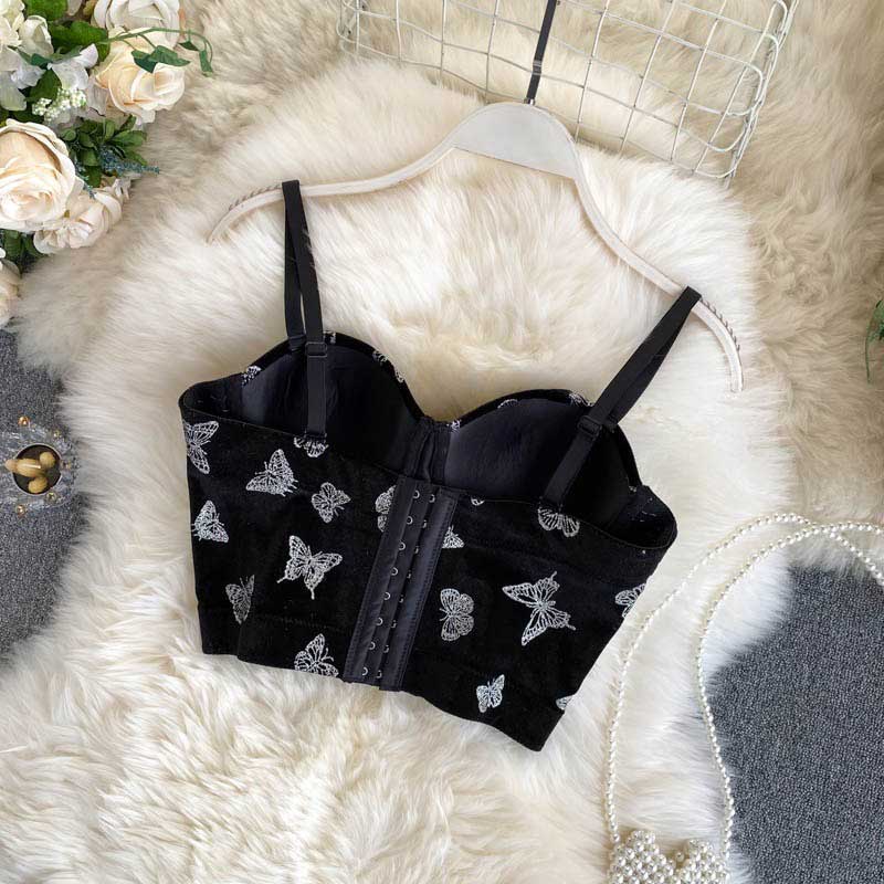 American Sexy Retro Camisole Butterfly Women's Bra - Harmony Gallery