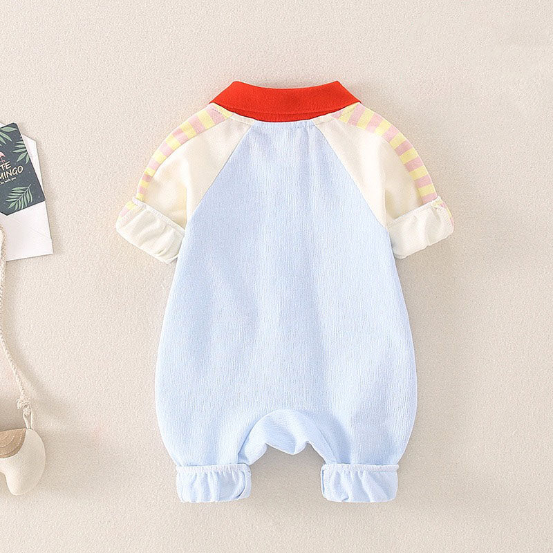 One-Piece Cotton Newborn Cartoon Baby Boy's Romper - Harmony Gallery
