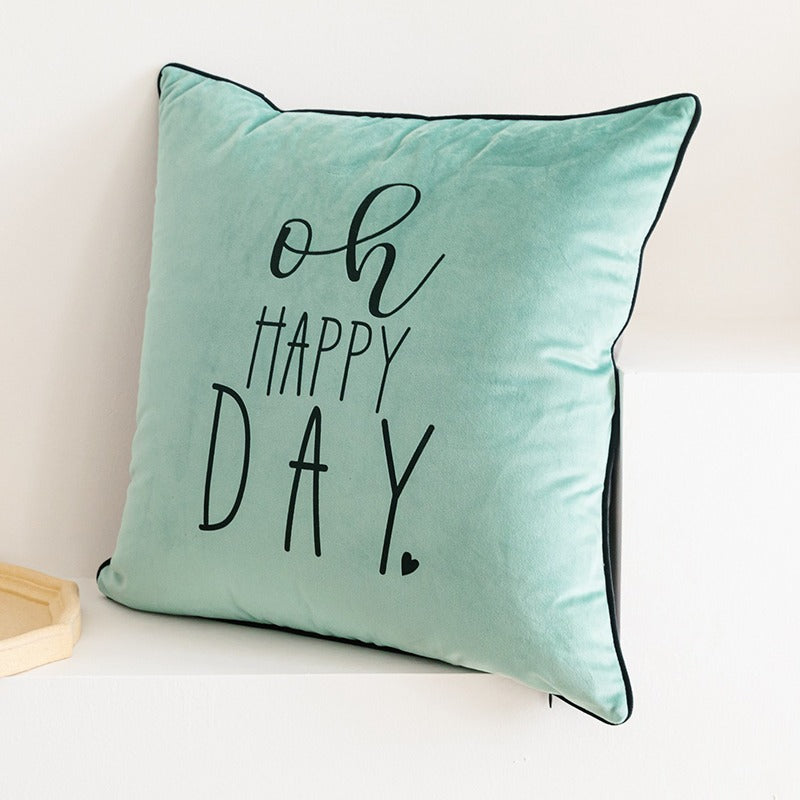 Nordic Letter Printing Living Room Sofa Home Cushion - Harmony Gallery