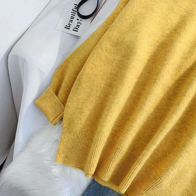 All-Match High Collar Loose Women's Sweater - Harmony Gallery