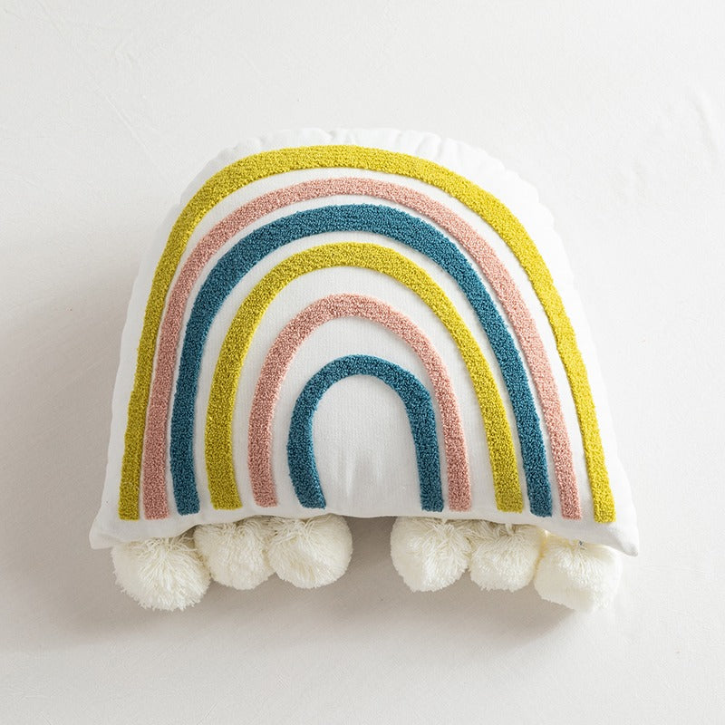 Petal Sun Flower & Rainbow Decoration Sofa Bedroom Cushion - Harmony Gallery