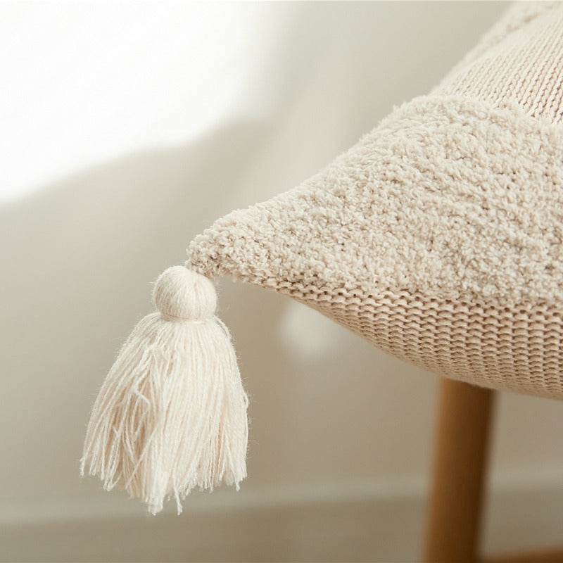 Hand Tufted Knitted Living Room Sofa Decorative Cushion - Harmony Gallery