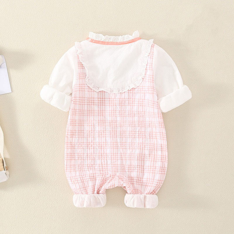 Cute Spring Thin Full Moon Princess Suit Baby Girl's Romper - Harmony Gallery