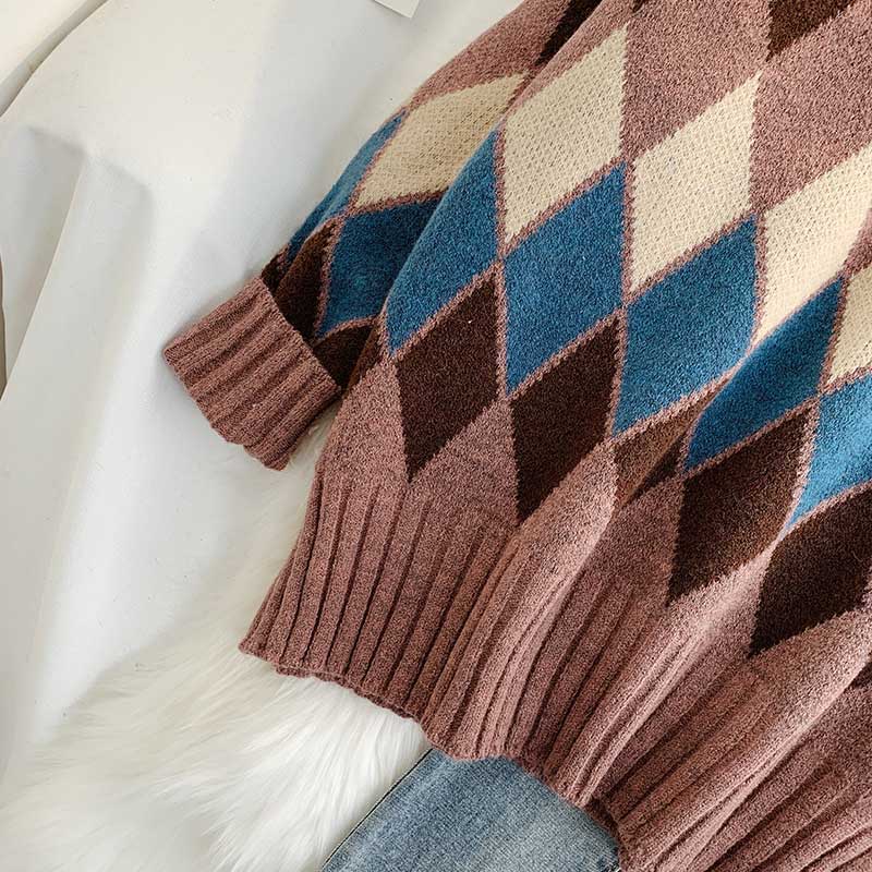 Cherry Short Christmas New Year Loose Women's Sweater - Harmony Gallery