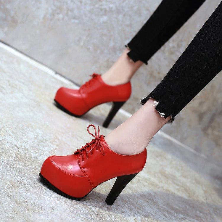 Catwalk All-Match Lace High Heel Women's Shoes - Harmony Gallery