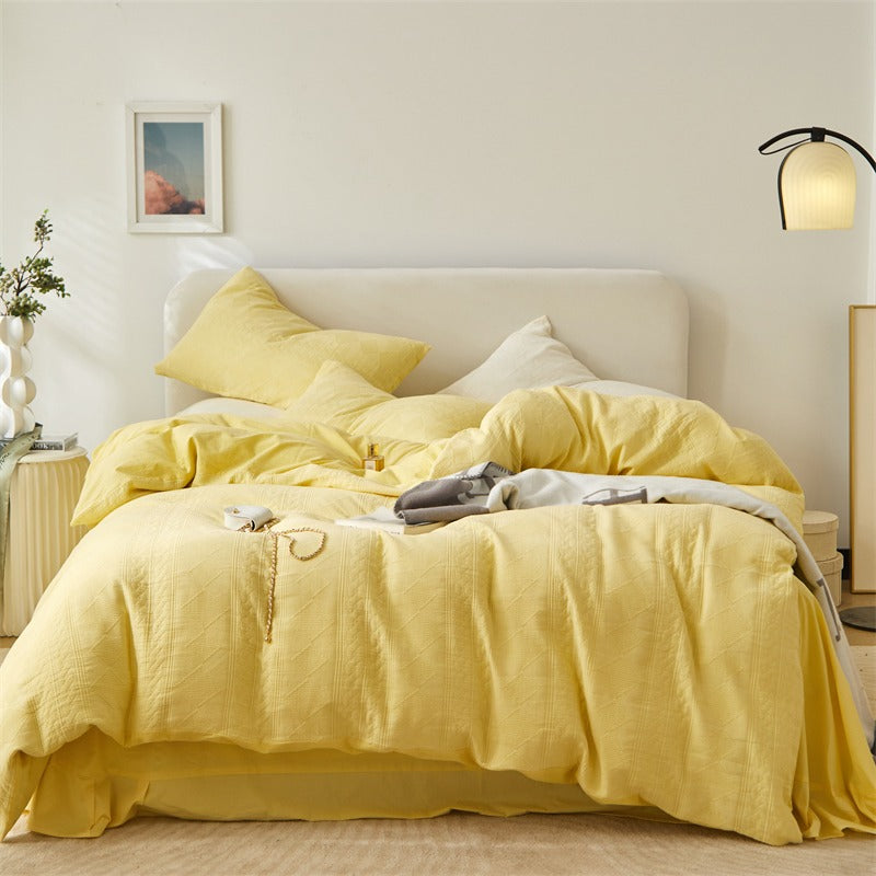 Skin-Friendly Double-Layer Four-Piece Candy Bed Set - Harmony Gallery