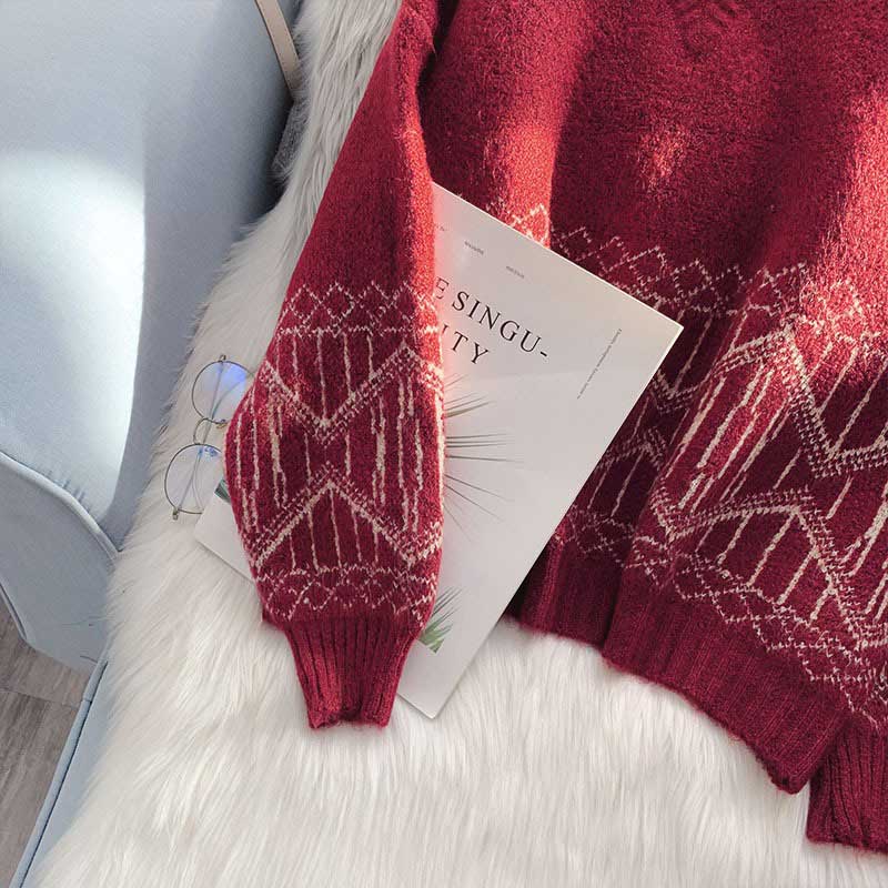 New Year Hot Western Style Loose Outer Wear Women's Sweaters - Harmony Gallery