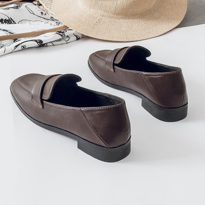 Fashion Lady Leather British Style Women's Loafer - Harmony Gallery