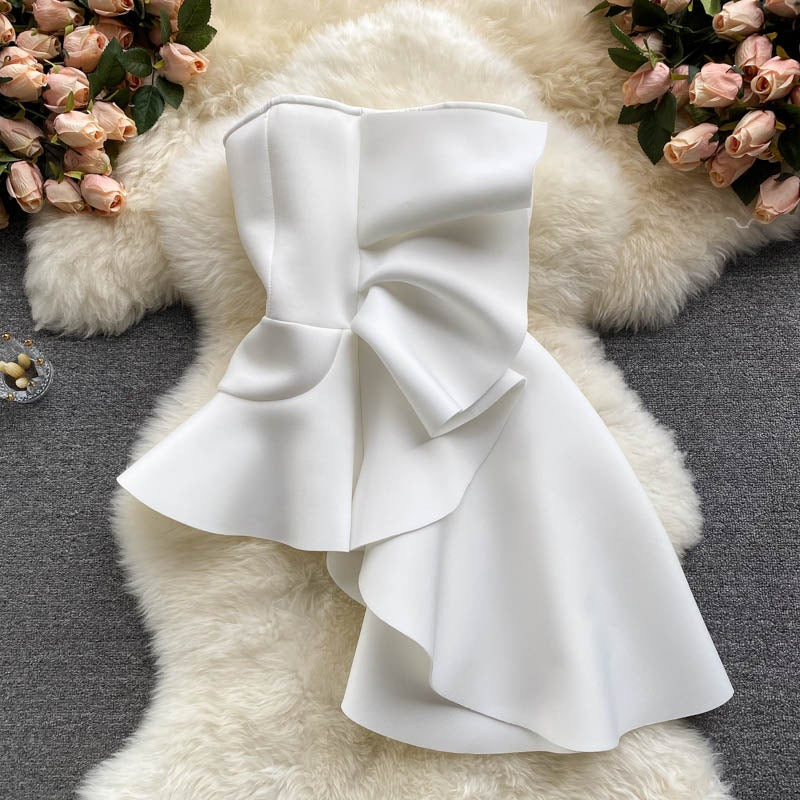 American Pleated Ruffled Slimming Sexy Women's Top - Harmony Gallery