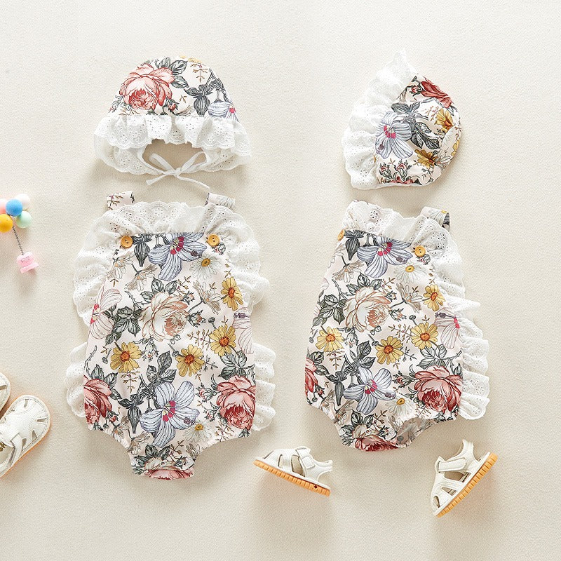 Newborn Summer Cute Short-Sleeved Baby Girl's Romper - Harmony Gallery