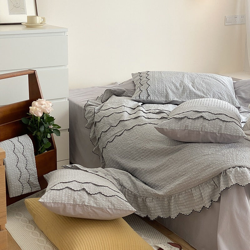 Pure Cotton Four-Piece Princess Wind Girls Bed Set - Harmony Gallery